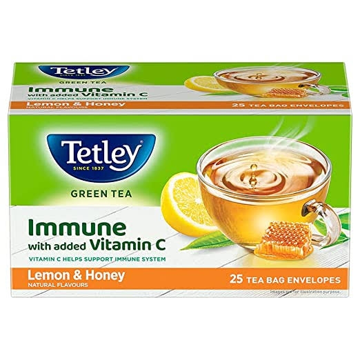 Tetley Green Tea Immune with Added Vitamin C, Lemon and Honey