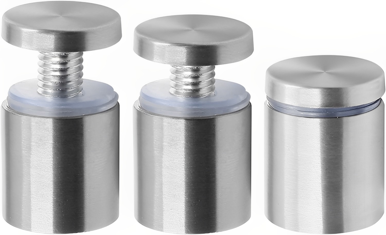 Unique Bargains12mmx25mm Stainless Steel Glass Table Spacers