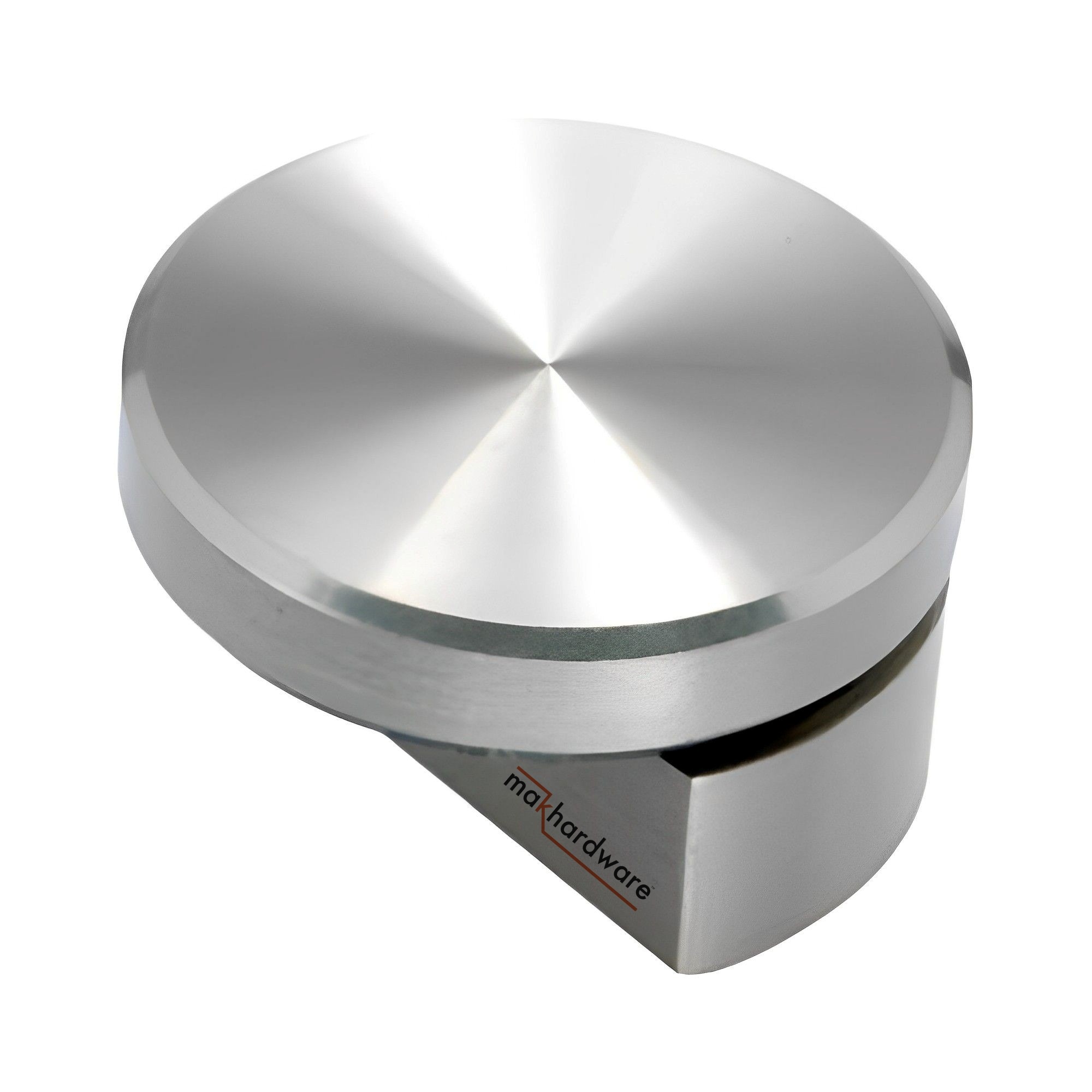 S.S. Glass Half Round Mirror Holder Bracket/ Mirror DHABI