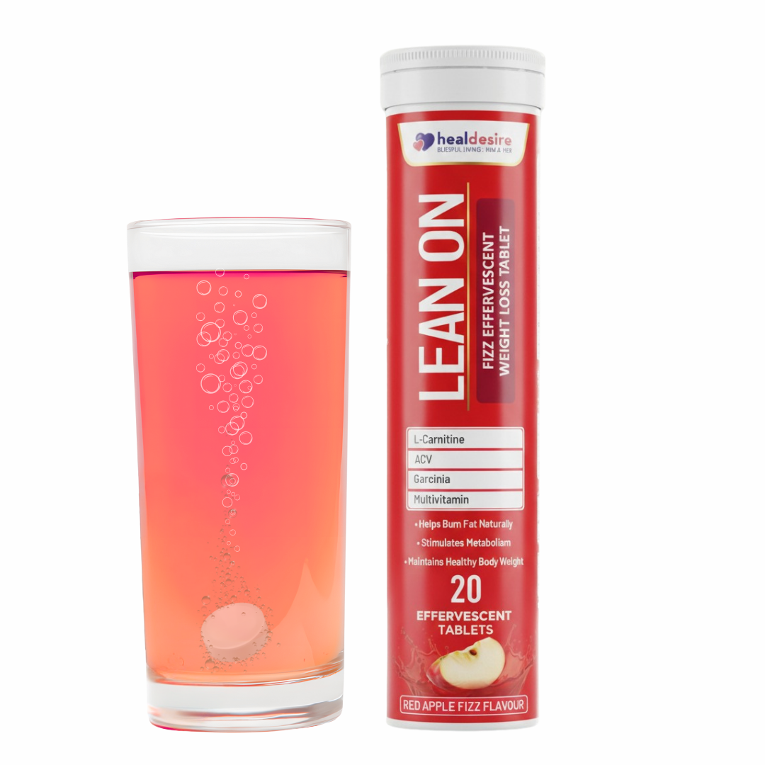 Lean On Weight Loss Effervescent Tablets Apple Flavour | L-Carnitine, ACV,  Garcinia | Metabolism & Fat Burner
