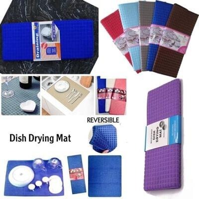 Reversible dish drying mat