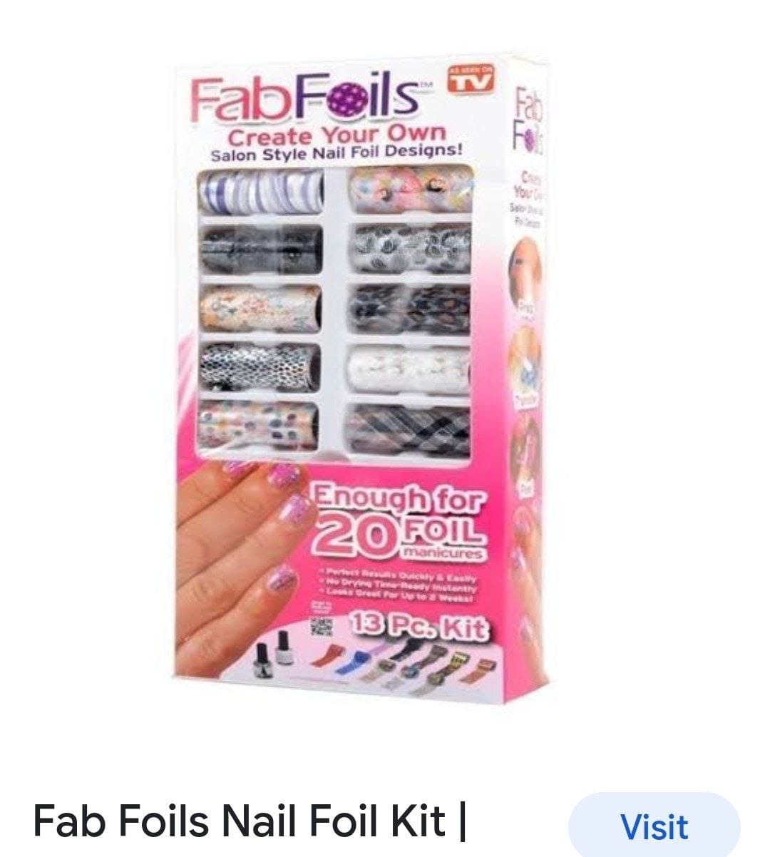 Nail art foils transfer kit set adhesive tips creative nail art materials