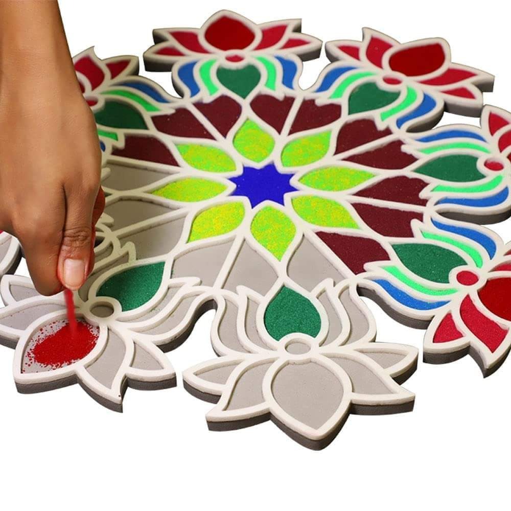 MDF Rangoli 12" Design will b mix random only