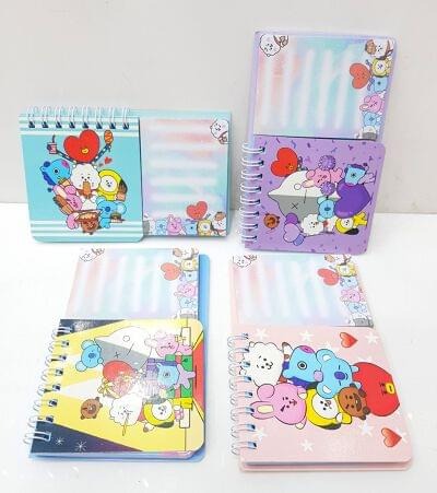 Homeoculture Sticky note and diary  Now available in 4 themes BTS  Space Unicorn Dinosaur