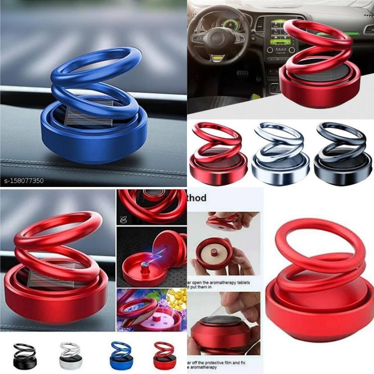 Ring Solar Car Aroma Perfume Color random only