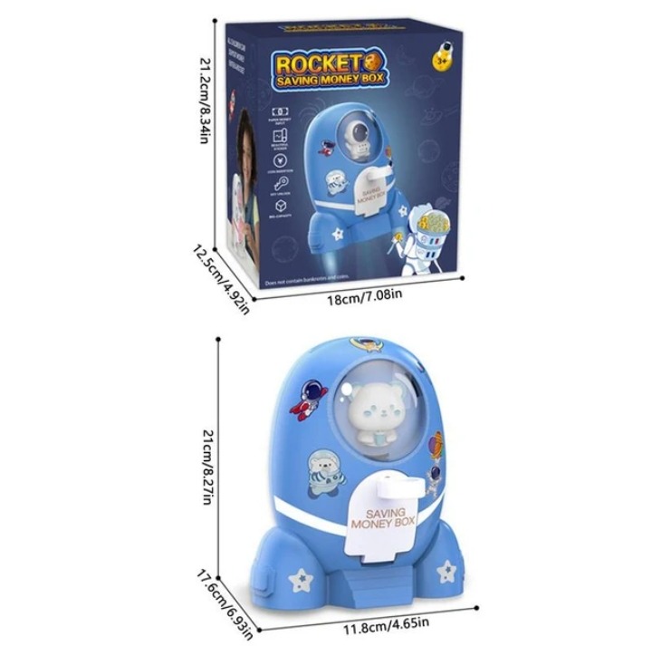 Homeoculture New arrival Space rocket manual piggy bank