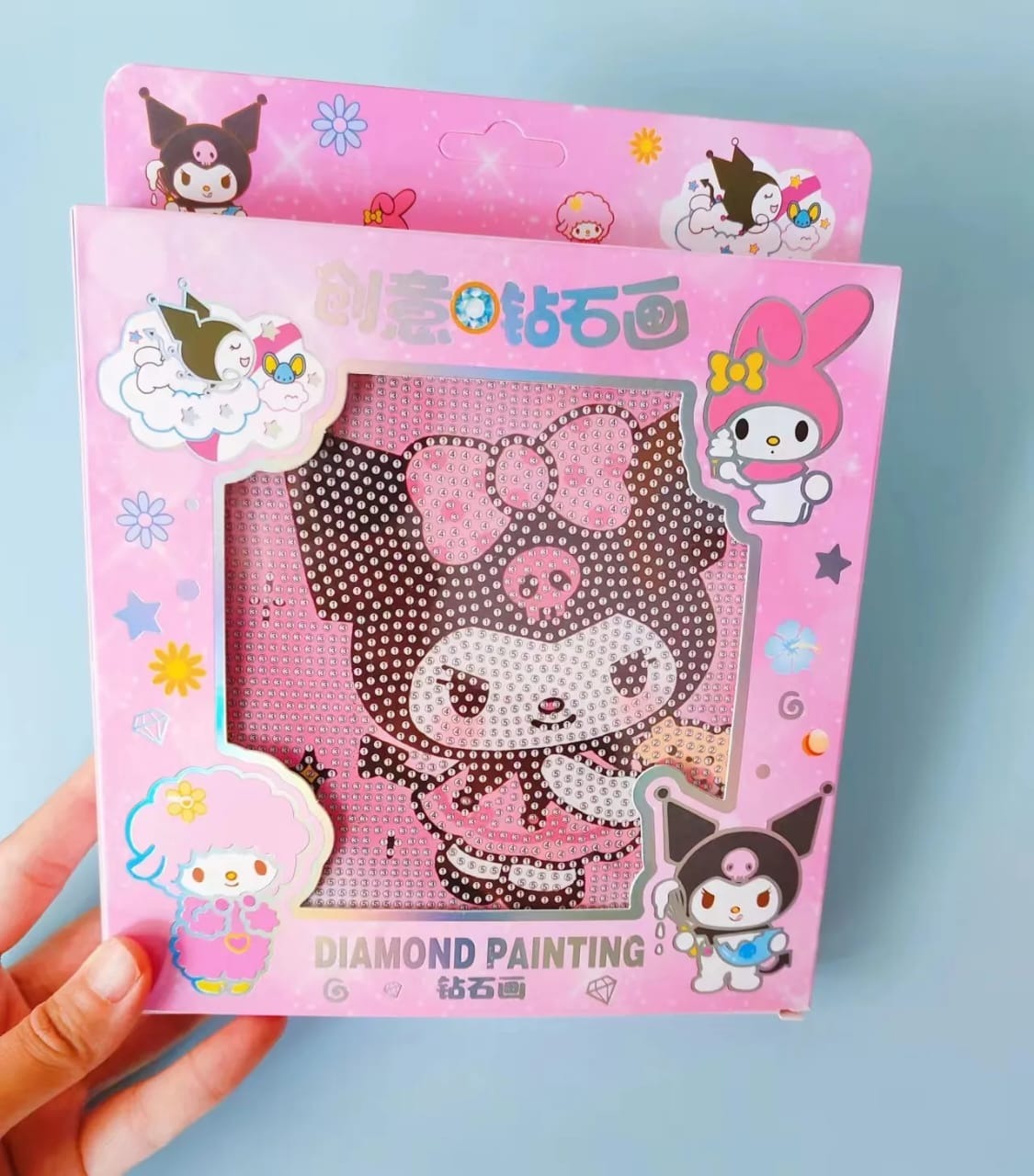 Children'S Handmade Diy Diamond Drawing Framed Cartoon Girl Toy Sticker Material Package