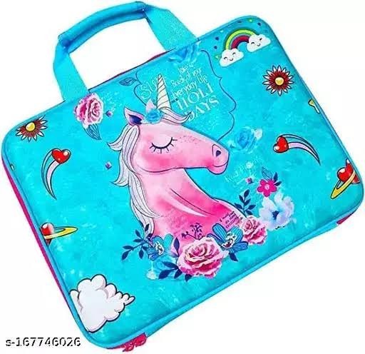 Full big laptop size 3d smiggle suitcase type pouch 18*14 inches Stock clearance sale Last 4 pcs left 2 violet unicorn 1 blue unicorn 1 manchester