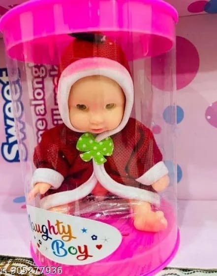 Homeoculture Cute doll toy in transparent box packing Color random only