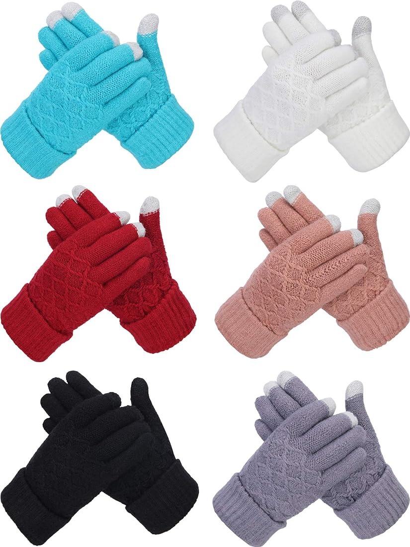 Free size gloves for adults with touch finger