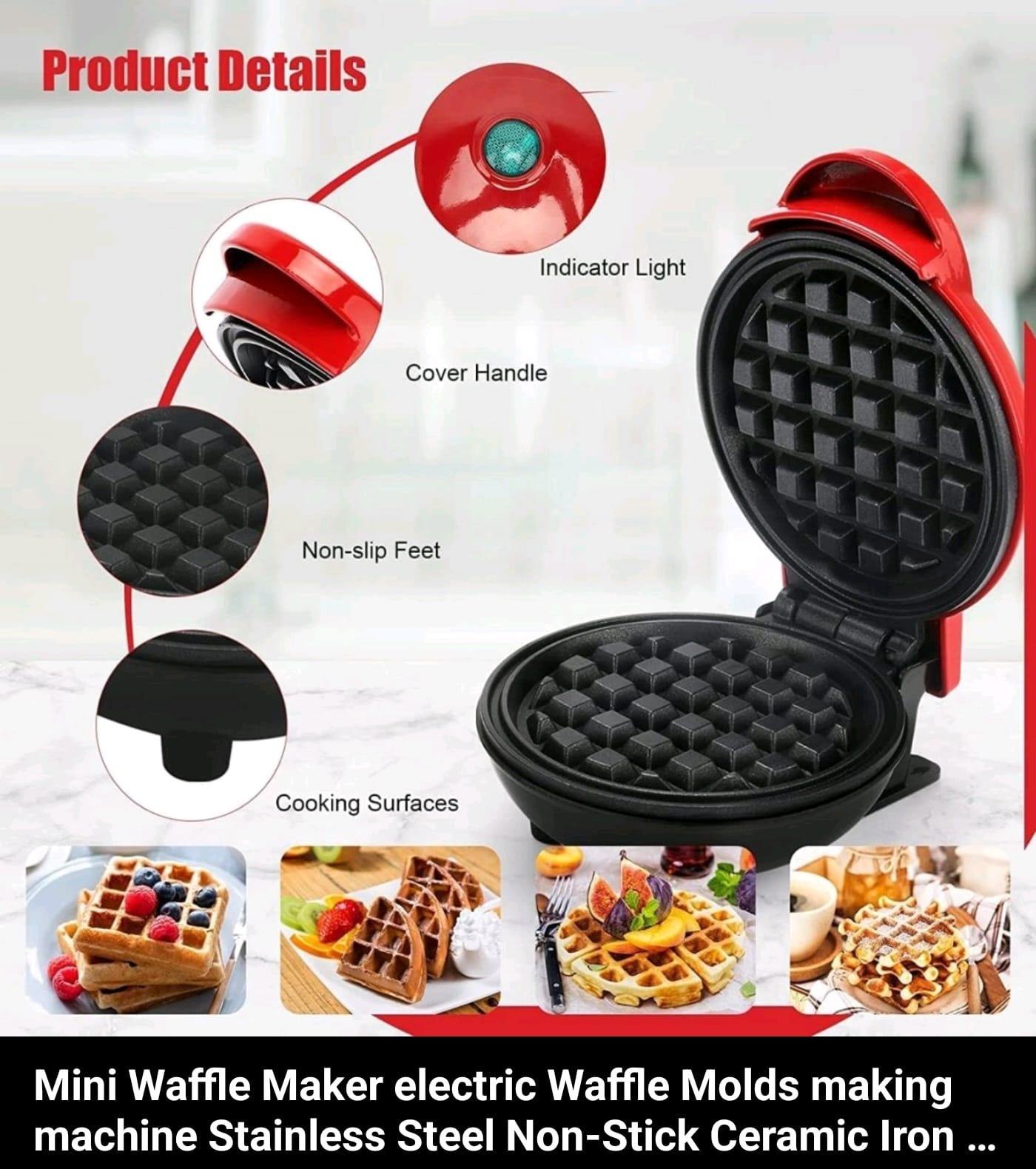 New arrival Electric mini waffle maker
