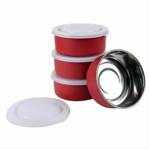 New microwave proof steel dibbi 300 ml/11 cms Premium quality