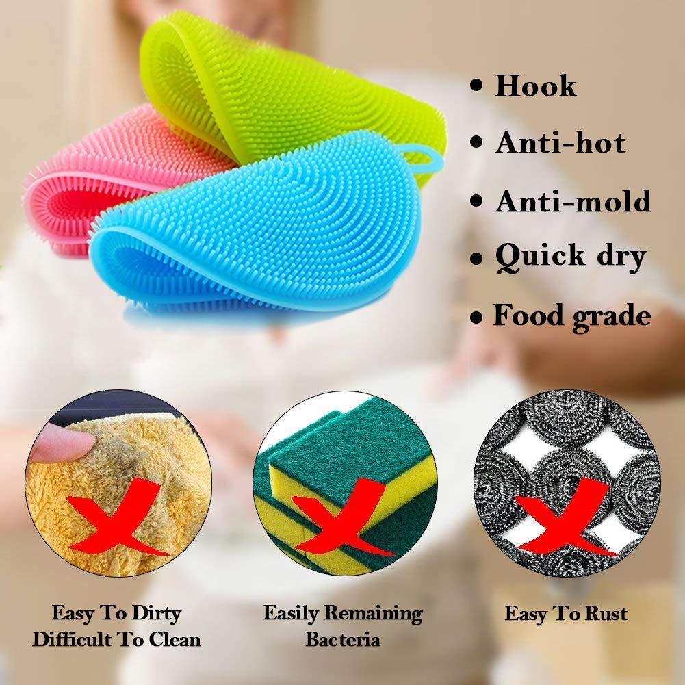 Homeoculture 3 piece cleaning scrubber - 0.5