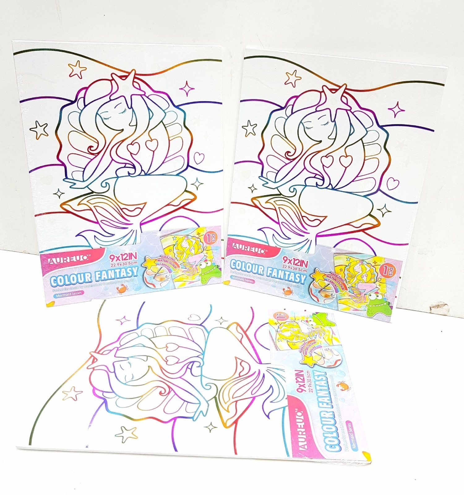 New shining mermaid canvas 12*9 inches Color not included