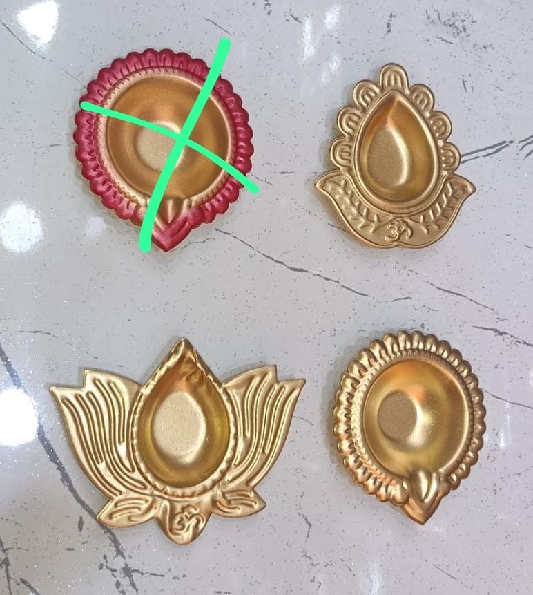 Metal diya in stock