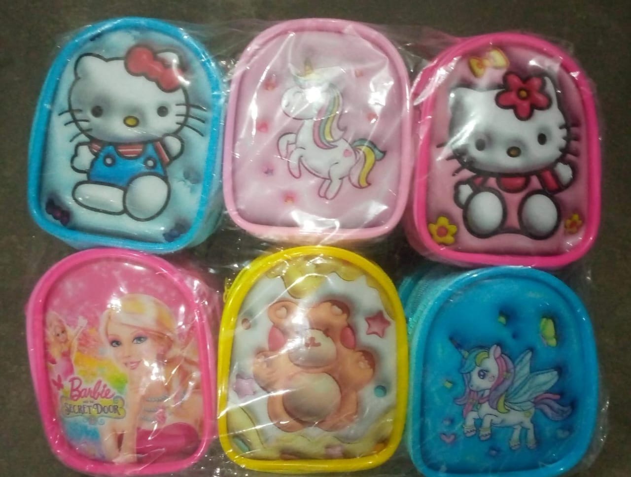 New premium quality keychain 3d pouches for kids