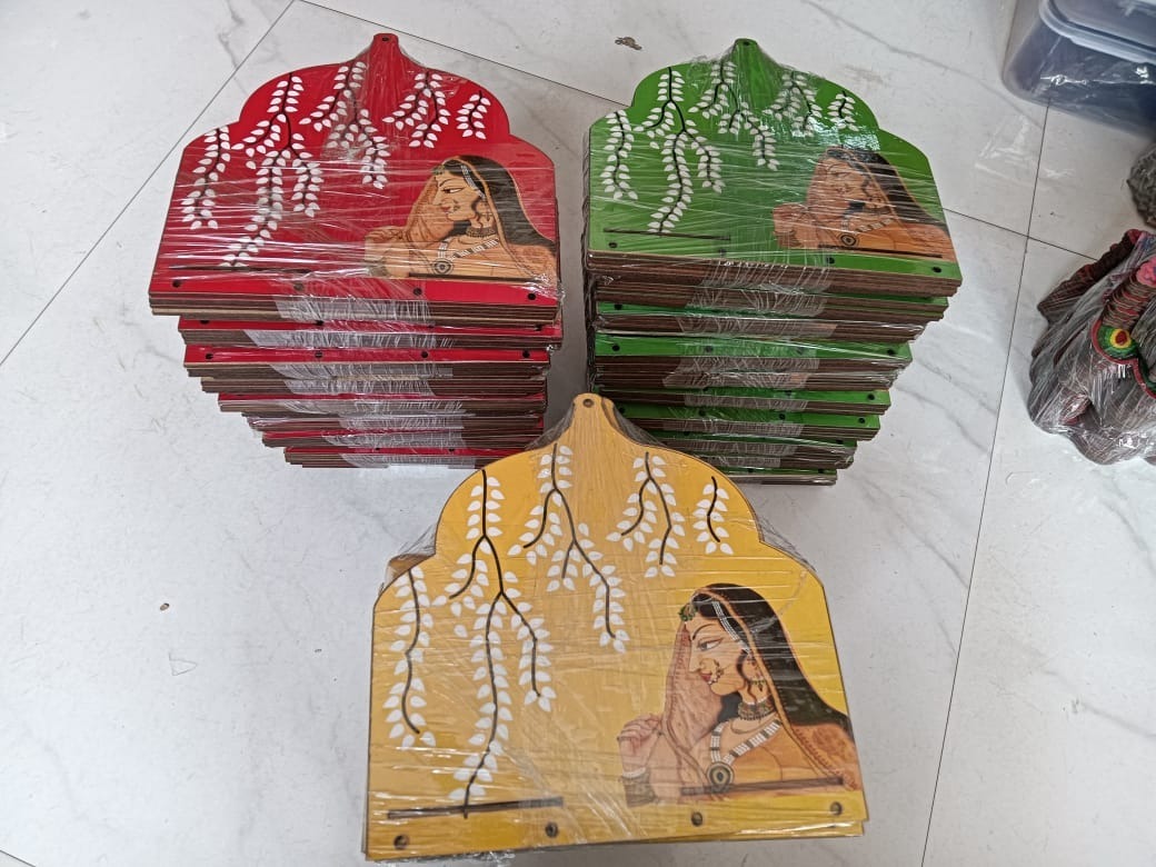 Wooden Jharokha Wall Hanging Set. Available in 3 colors