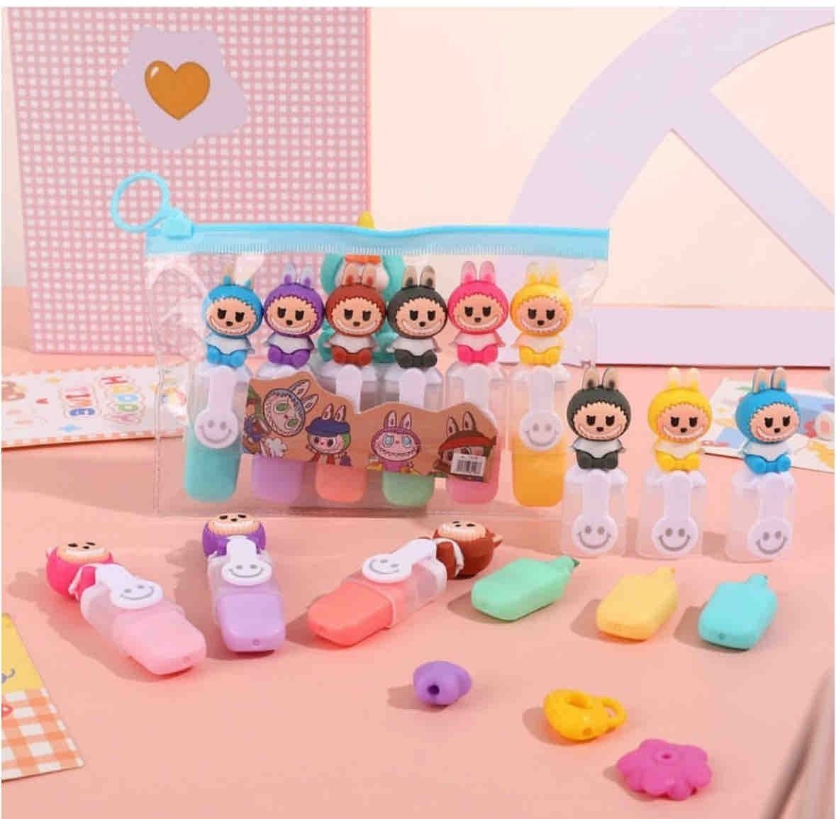 labubu highlighter Pack of 6. 