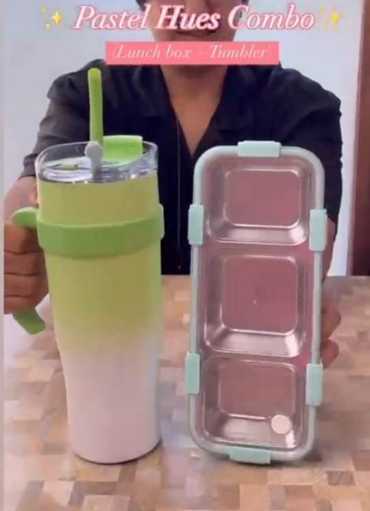 lunch box & stanley combo Pink combo n green combo