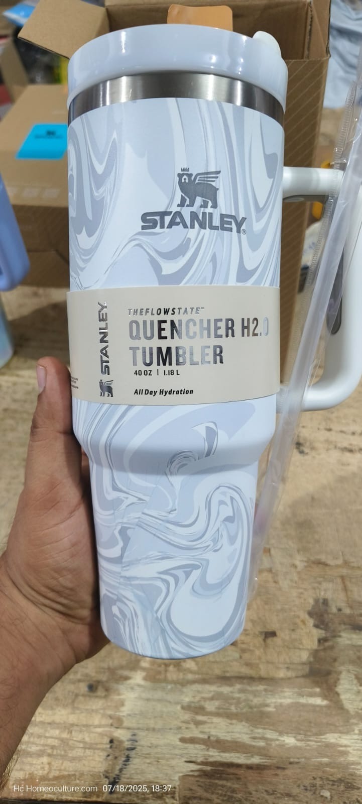 Stanley Stainless Marble Stone Steel Adventure Quencher Travel Tumbler 1.1 Liters