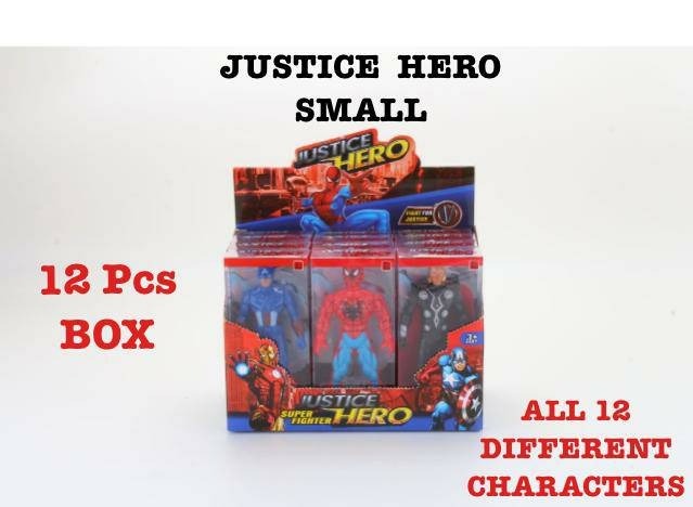 Box of small 12 superhero characters