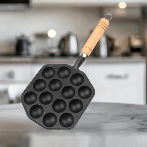 Grill Pan 14 Holes Takoyaki Ball Baking Dish for Home Indoor 14 hole appe maker