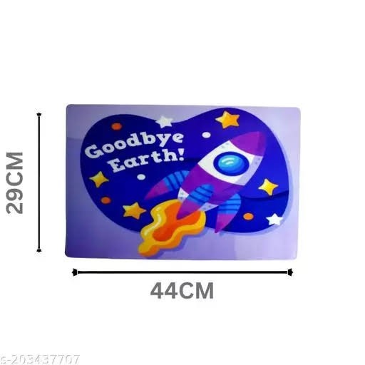 Kids pvc dining table mats set of 6 pcs 3 themes available Mermaid Avengers Space