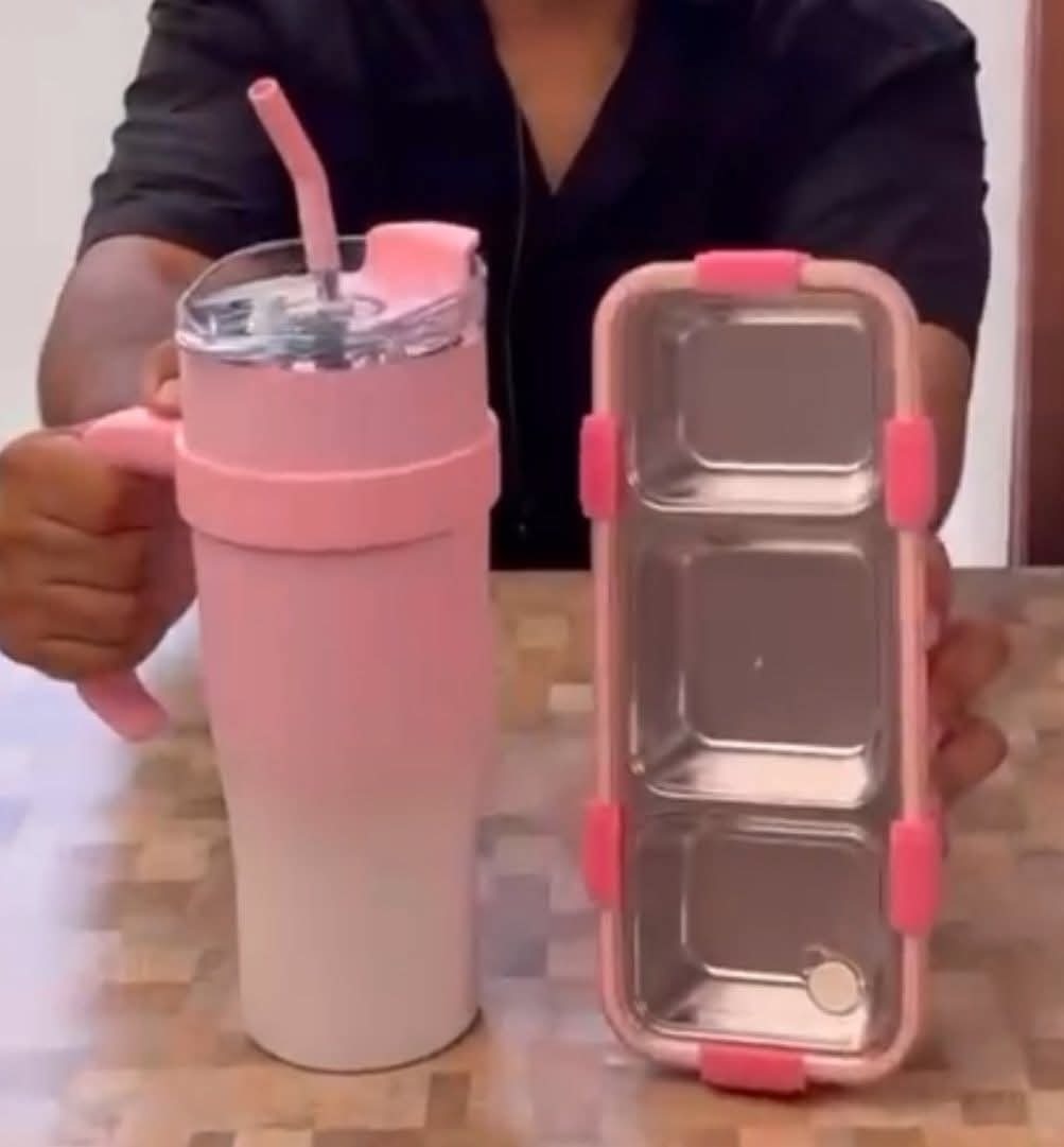 lunch box & stanley combo Pink combo n green combo