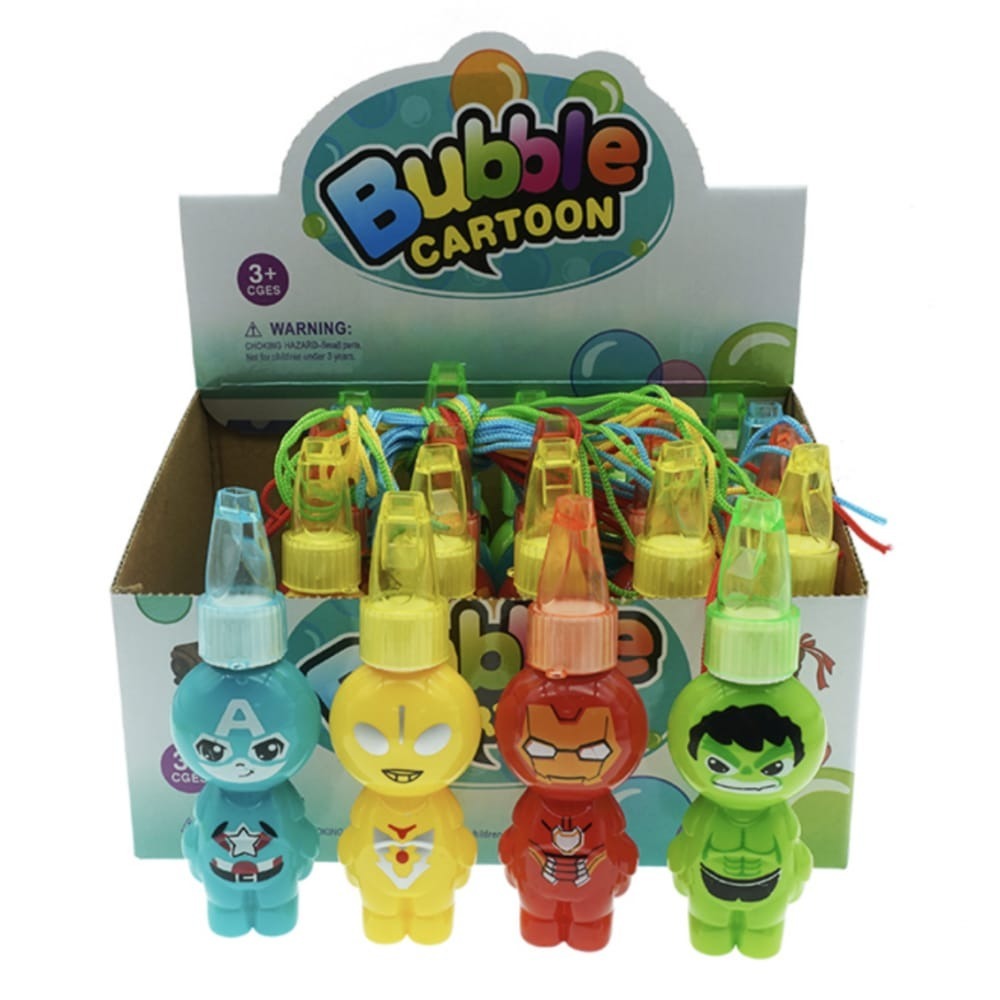 New bubble toy in cartoon characters. Color random Conly