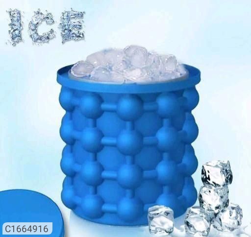  The Ultimate Ice Cube Maker Silicone Bucket with Lid Makes  Small Size Nugget Ice Chips for Soft Drinks, Cocktail Ice, Wine On Ice,  Cylinder Ice Trays, Crushed Ice Cup Maker Mold