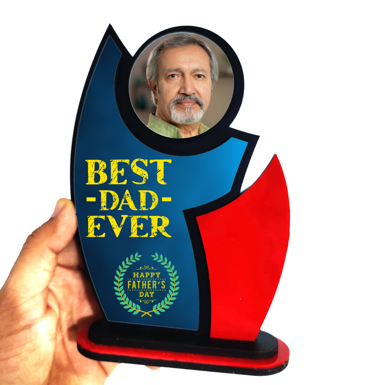 Personalized Father's Day Gift Wooden Trophy With Photo Print