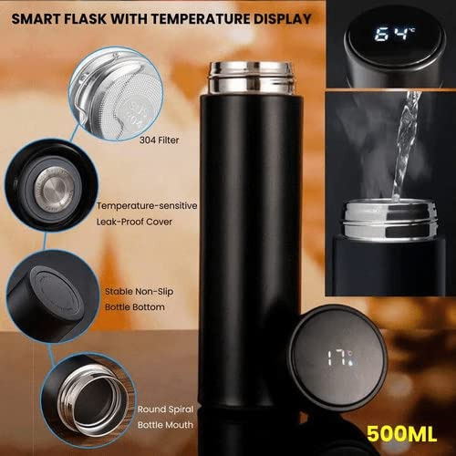 Personalized Water Bottle With LED Temperature Display