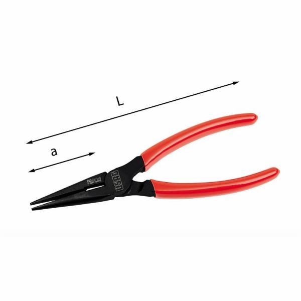 Fmi Long Nose Plier 6" - red