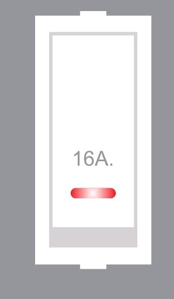 16A 1 Way Switch With Indicator