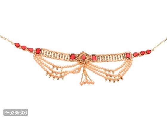 INDIA Women Beautiful Alloy artificial stones and beads kamarband* - Golden