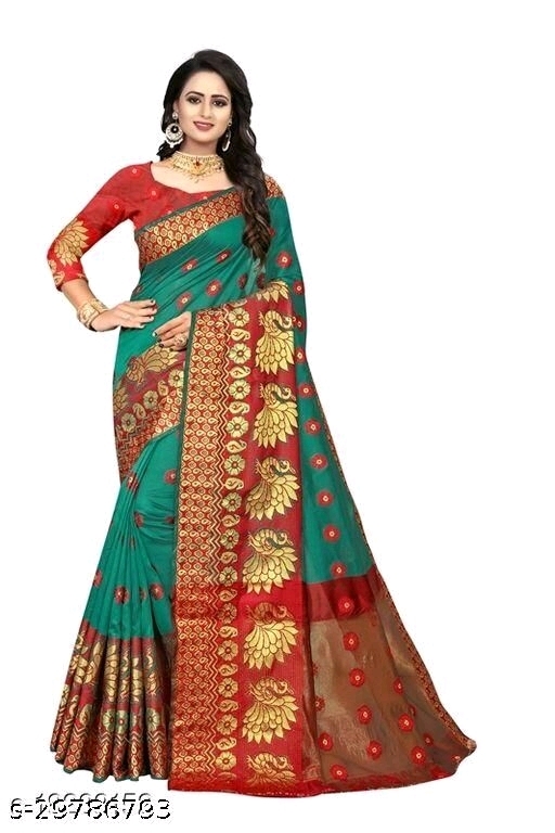 Peacock Kanjivaram Buti Rama Saree - available,  available free delivery, 6 days easy Returns, free size