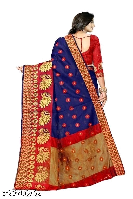 Peacock Kanjivaram Buti Navy Blue - available, available free delivery, 6 days easy Returns, free size