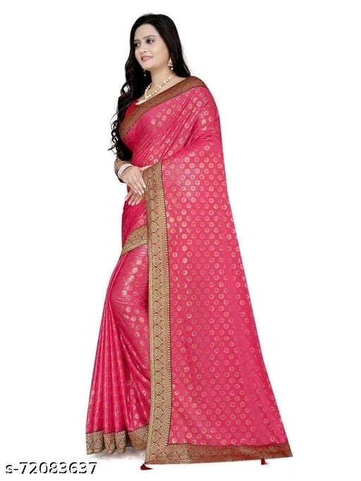 With Self Design Bollywood Lycra Blend Saree - available,  available free delivery, 6 days easy Returns, free size