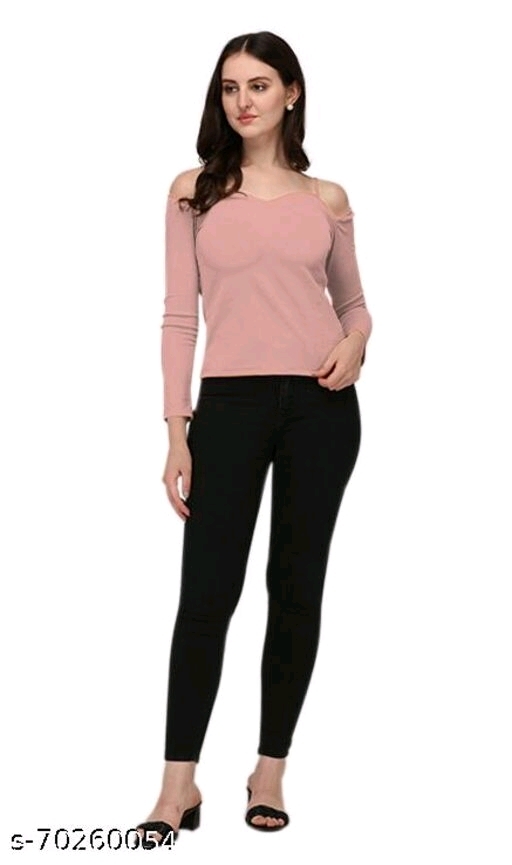 Casual Off Shoulder Sleeve Solid Women Top - available, S