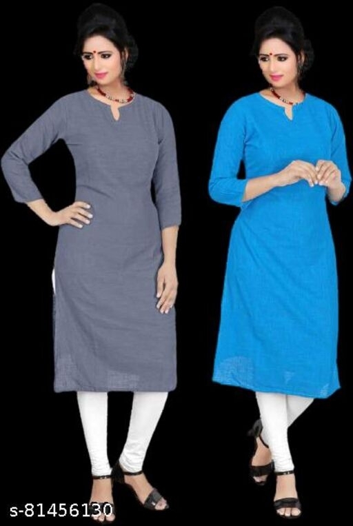 PAKHI Women's Popular,Sensational, Trendy, Fashionable100% Cotton Kurti for Daily use (Packof 2) - L, available