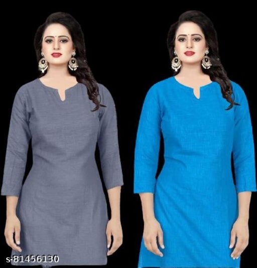 PAKHI Women's Popular,Sensational, Trendy, Fashionable100% Cotton Kurti for Daily use (Packof 2) - L, available