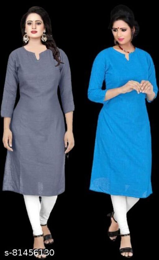 PAKHI Women's Popular,Sensational, Trendy, Fashionable100% Cotton Kurti for Daily use (Packof 2) - L, available