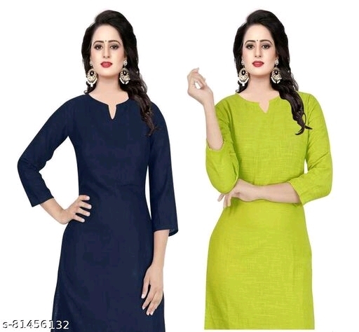 PAKHI Women's Popular,Sensational, Trendy, Fashionable100% Cotton Kurti for Daily use (Packof 2) - L, available