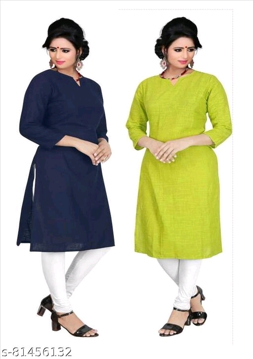 PAKHI Women's Popular,Sensational, Trendy, Fashionable100% Cotton Kurti for Daily use (Packof 2) - L, available