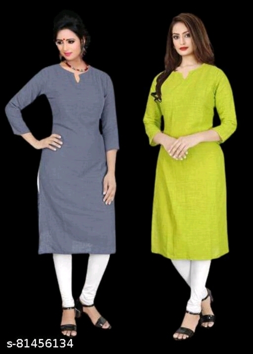 PAKHI Women's Popular,Sensational, Trendy, Fashionable100% Cotton Kurti for Daily use (Packof 2) - L, available