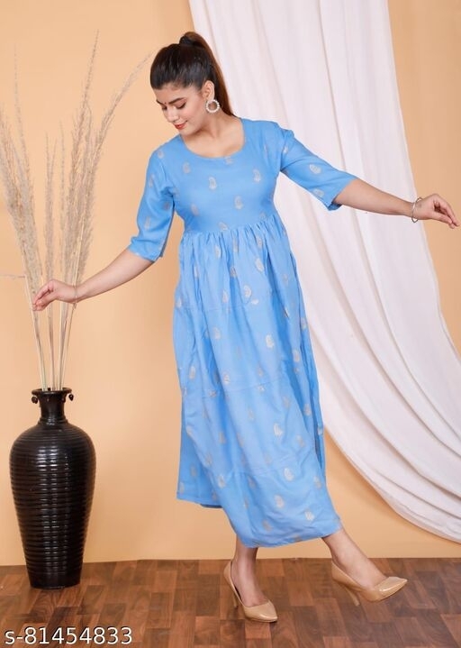 Rayon Long Kurta - available, M