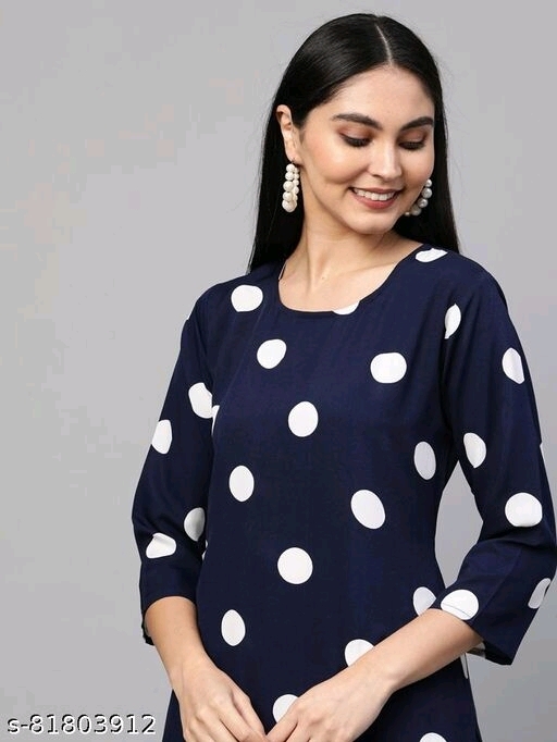 Attractive Women Crepe Straight Kurtis - XXL, available