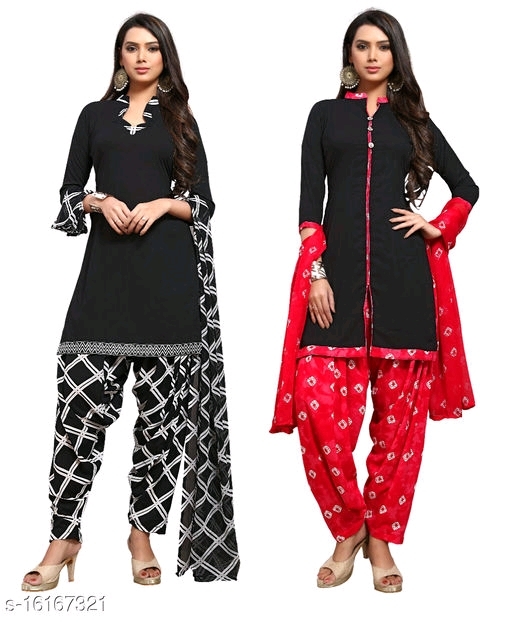 Tulip Prints Women's Crepe PrintedUnstiched Dress Material (Combo Pack Of 2) - available, Un Stitched