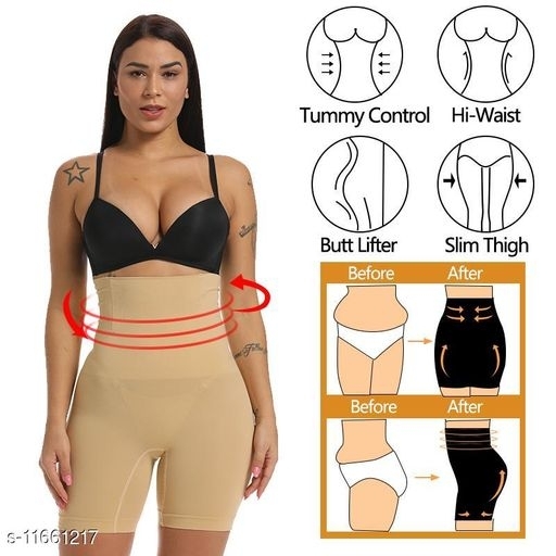 Women's Cotton Lycra Tummy Control 4-in-1 Blended High Waist Tummy