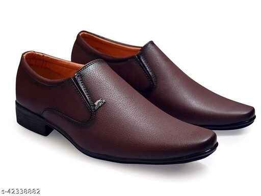 Brown formal shoes without shop laces